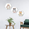 Forest Friends Premium Hexagon Painting Set of 3