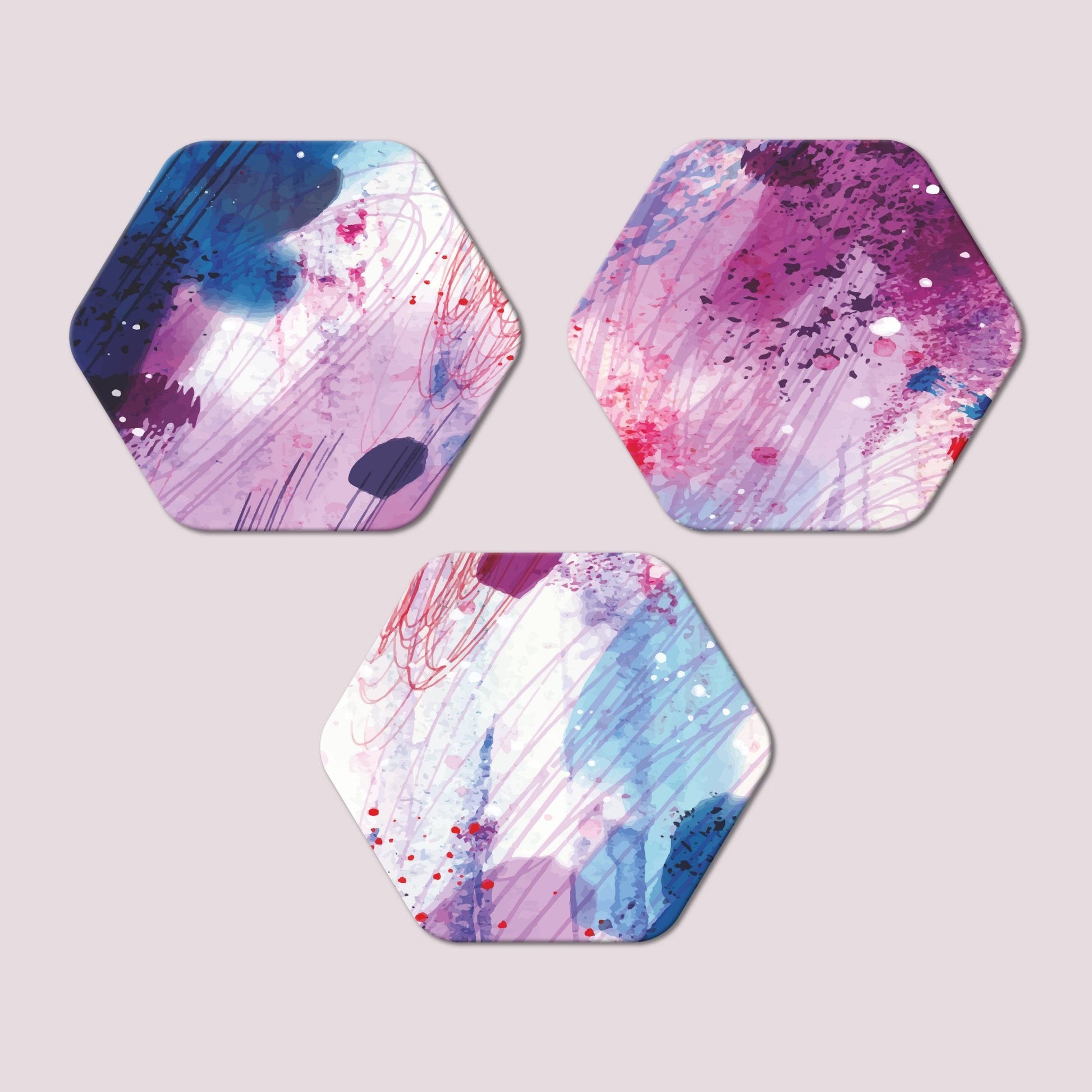 Hexagon Painting Set of 3