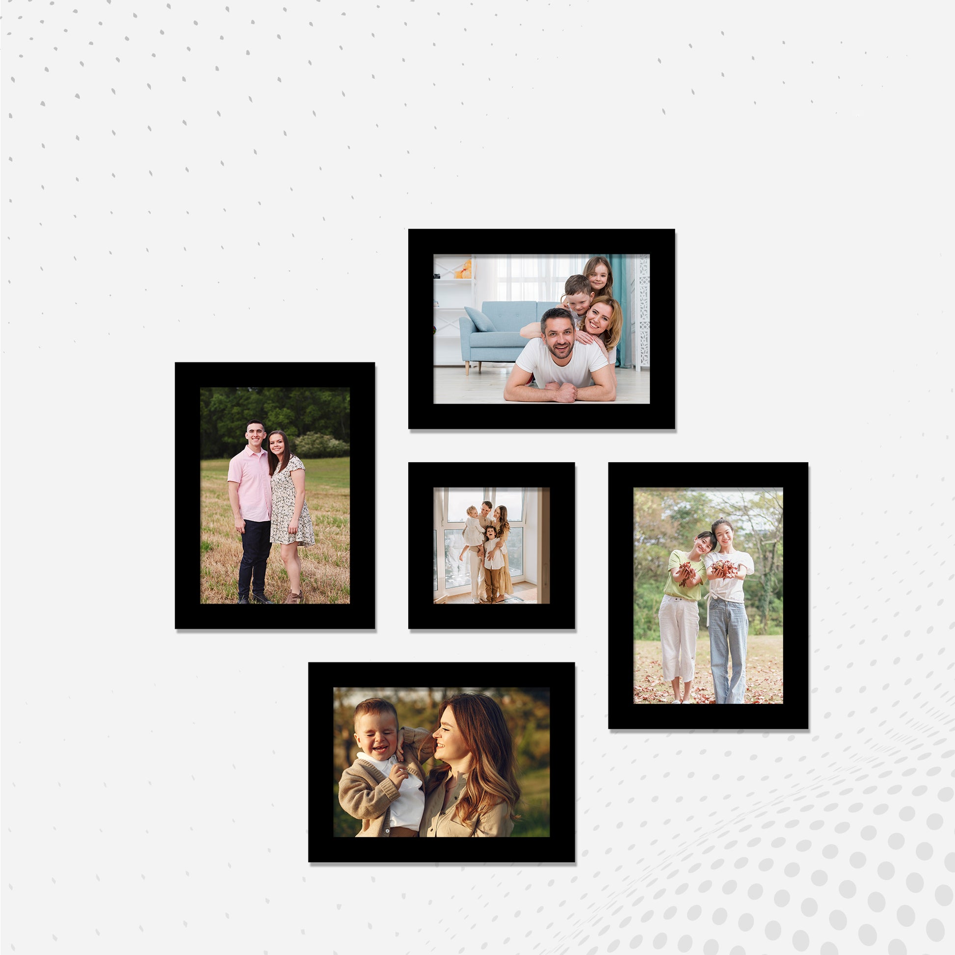 High Quality Photo Frame Wall Hanging Set of Five