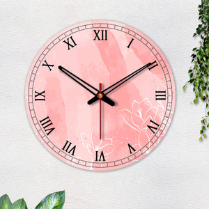 wall clock wooden frame