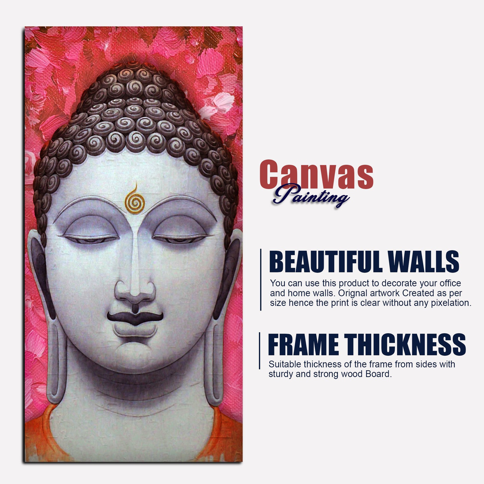 Lord Buddha Portrait Canvas Wall Painting