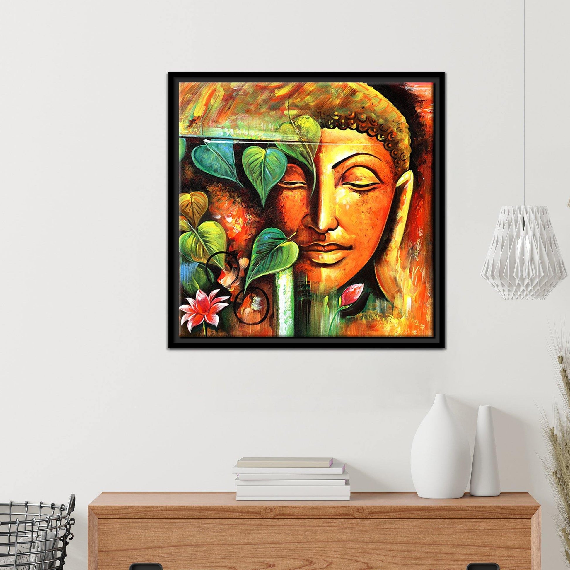 Lord Buddha Canvas Wall Painting Frame