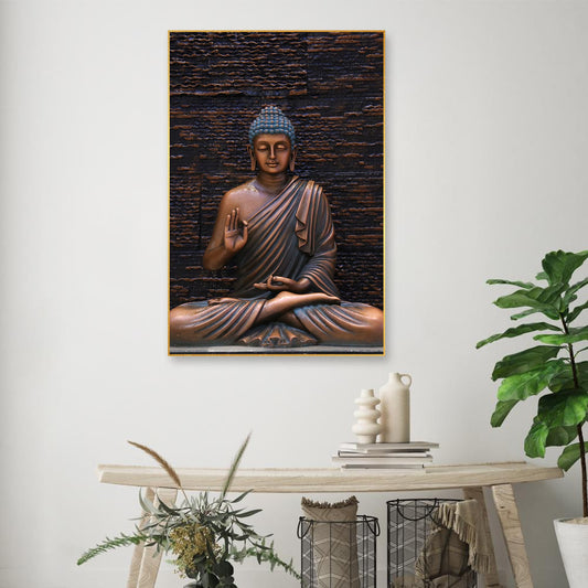 Lord Buddha Floating Canvas Wall Painting