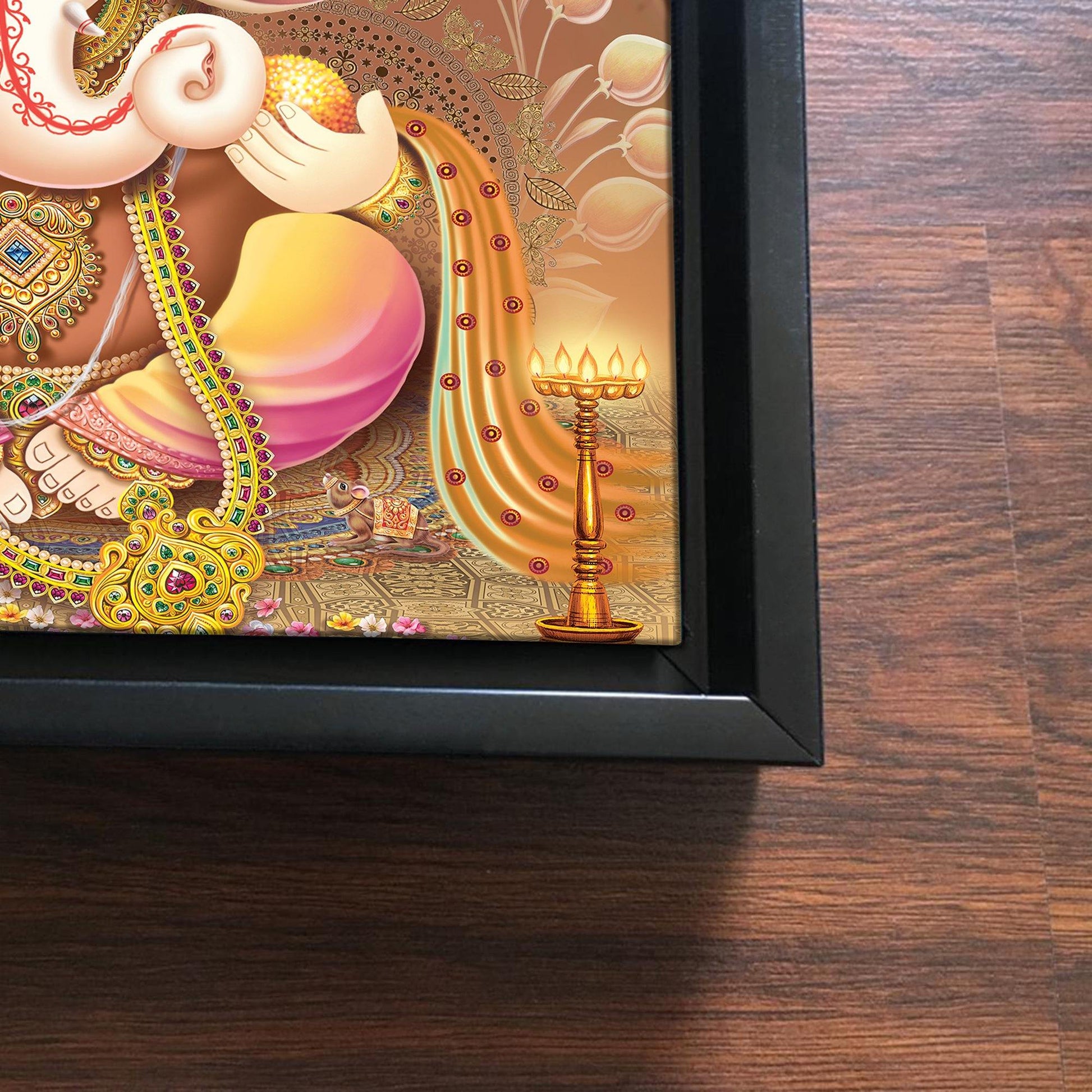 Lord Ganesha Canvas Wall Painting Frame