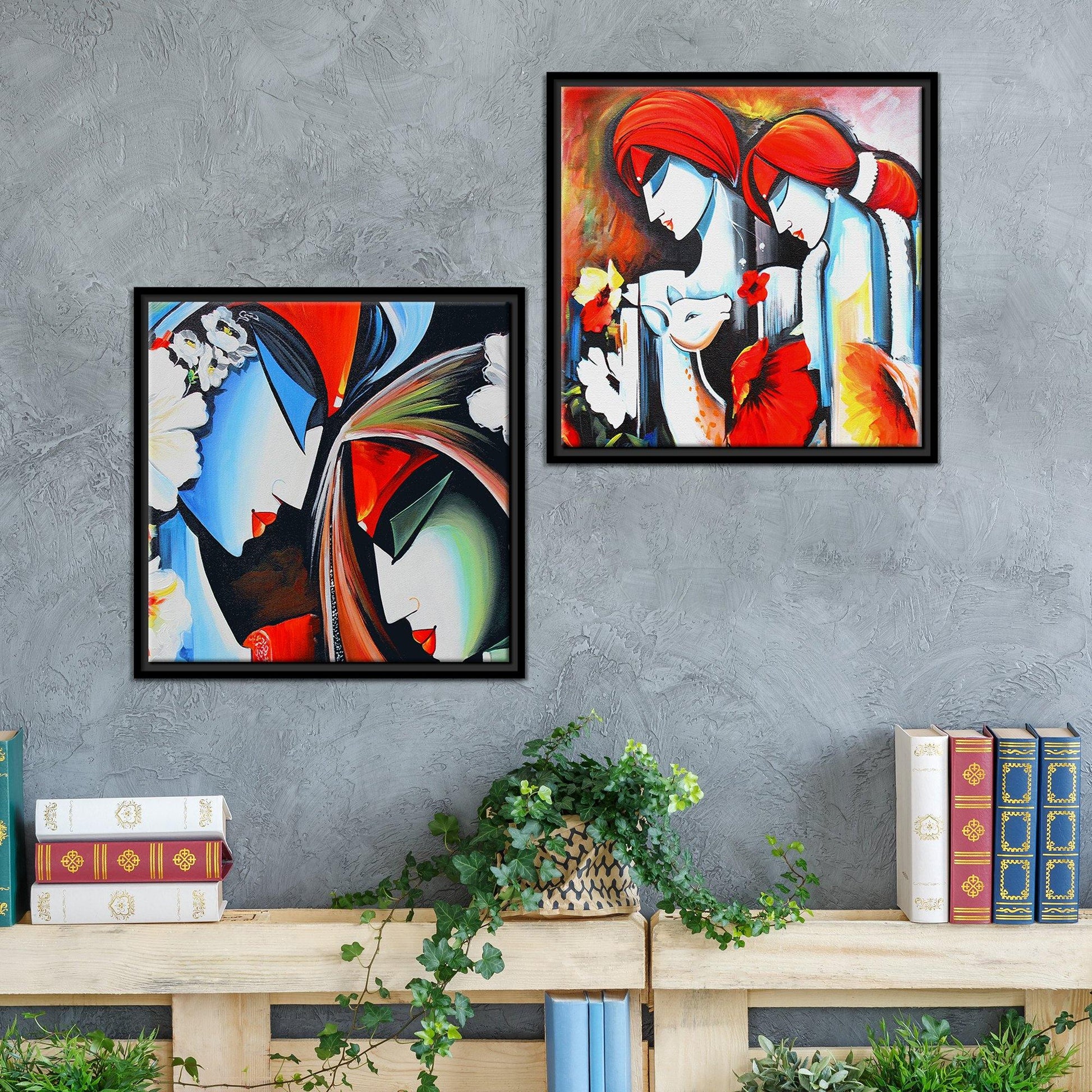 Lord Radha Krishna Canvas Wall Painting