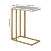 Premium C-Shaped White Marble Designer Side Table