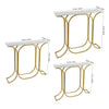 Sleek Entryway Elegance Rectangular White Marble Console Table