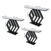 Sleek Sophistication White Marble Black Console Table