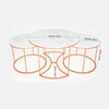 Premium Copper Nesting Trio Tables Set of 3