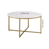 Golden Minimalist Metal Center Table in Criss Cross Design