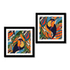 Premium 2 Pieces Wall Frame Painting of Abstract Bird