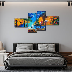 Beautiful Scenery of Couple Dating Canvas Wall Painting