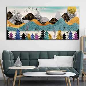 Modern Art Forest Premium Canvas wall Painting