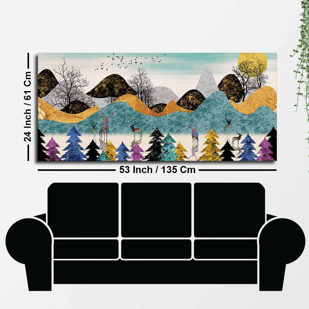 Modern Art Forest Premium Canvas wall Painting