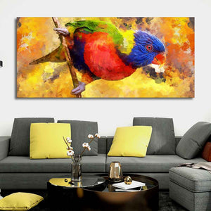 Colorful Parrot Abstract Art Canvas wall Painting