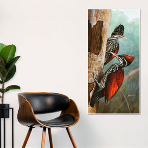 Ivory Billed Woodpecker Canvas Wall Painting For Hall