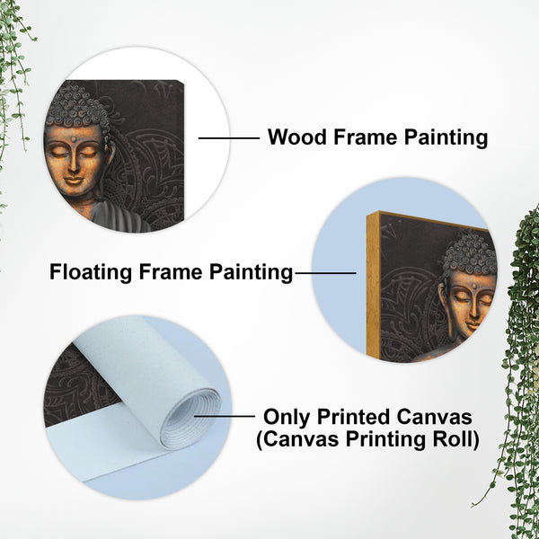 Lord Buddha in Forest  Premium Canvas Wall Painting