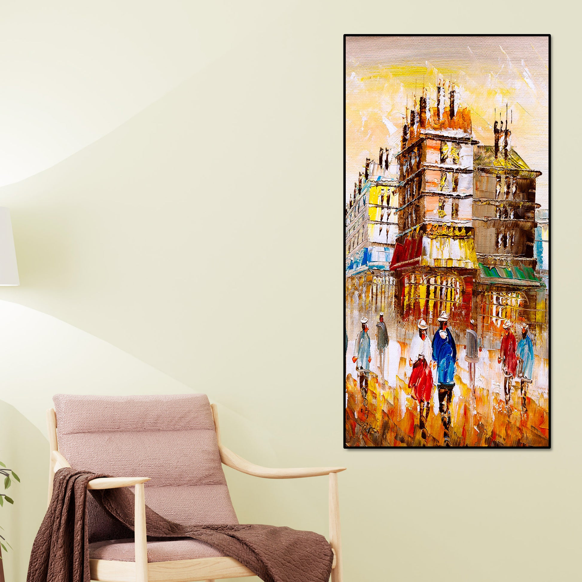 Beautiful Paris City View Living Room Wall Painting