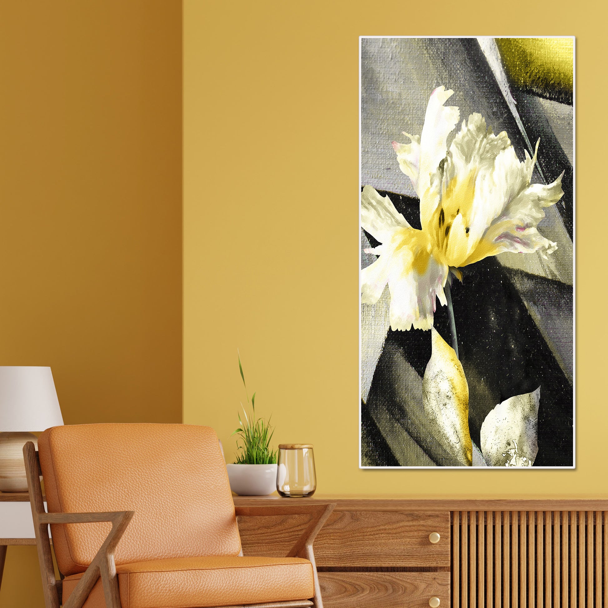 White Flowers Canvas Wall Painting