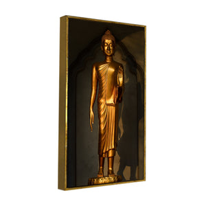 A Golden Statue of Buddha Canvas Wall Painting