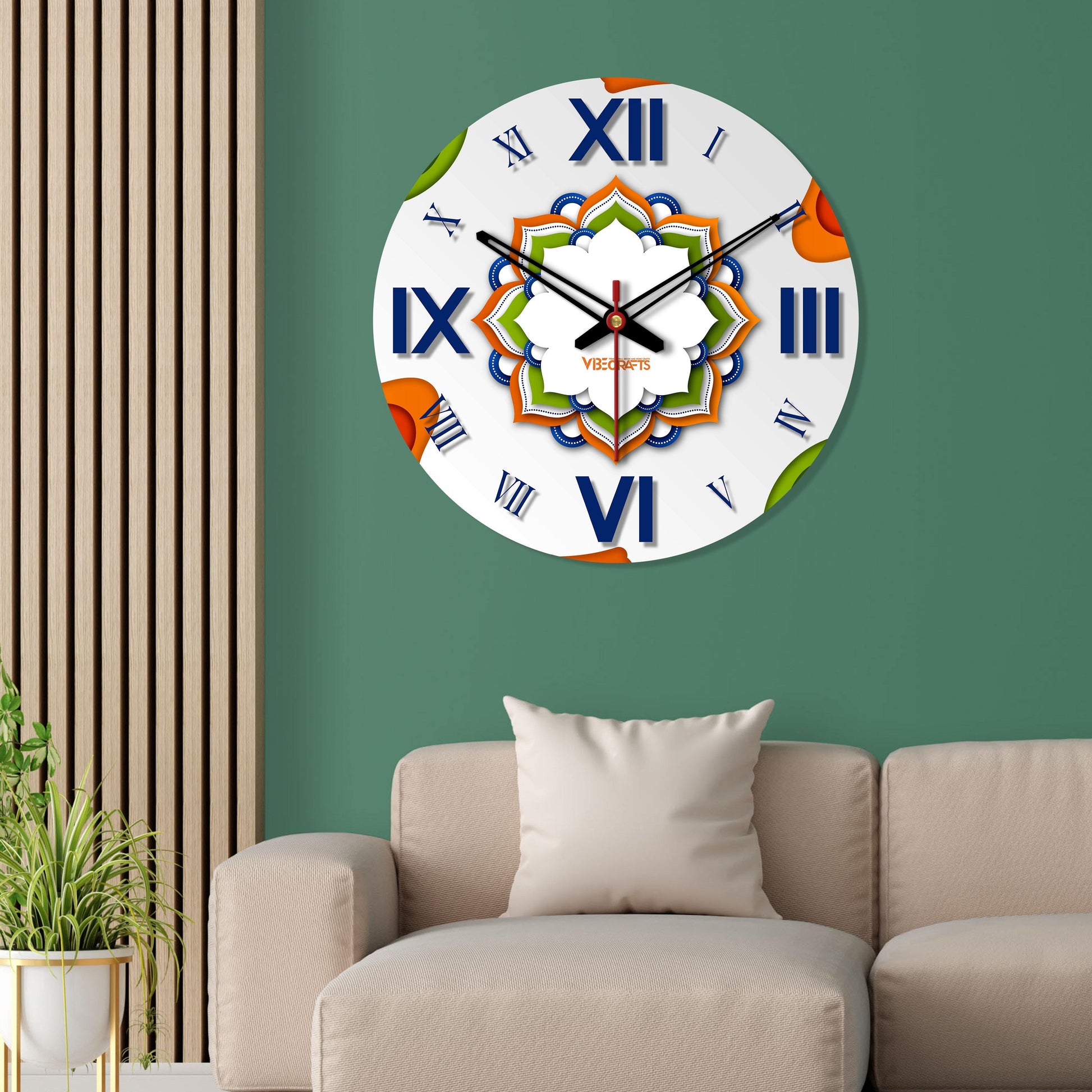 designer wooden wall clock