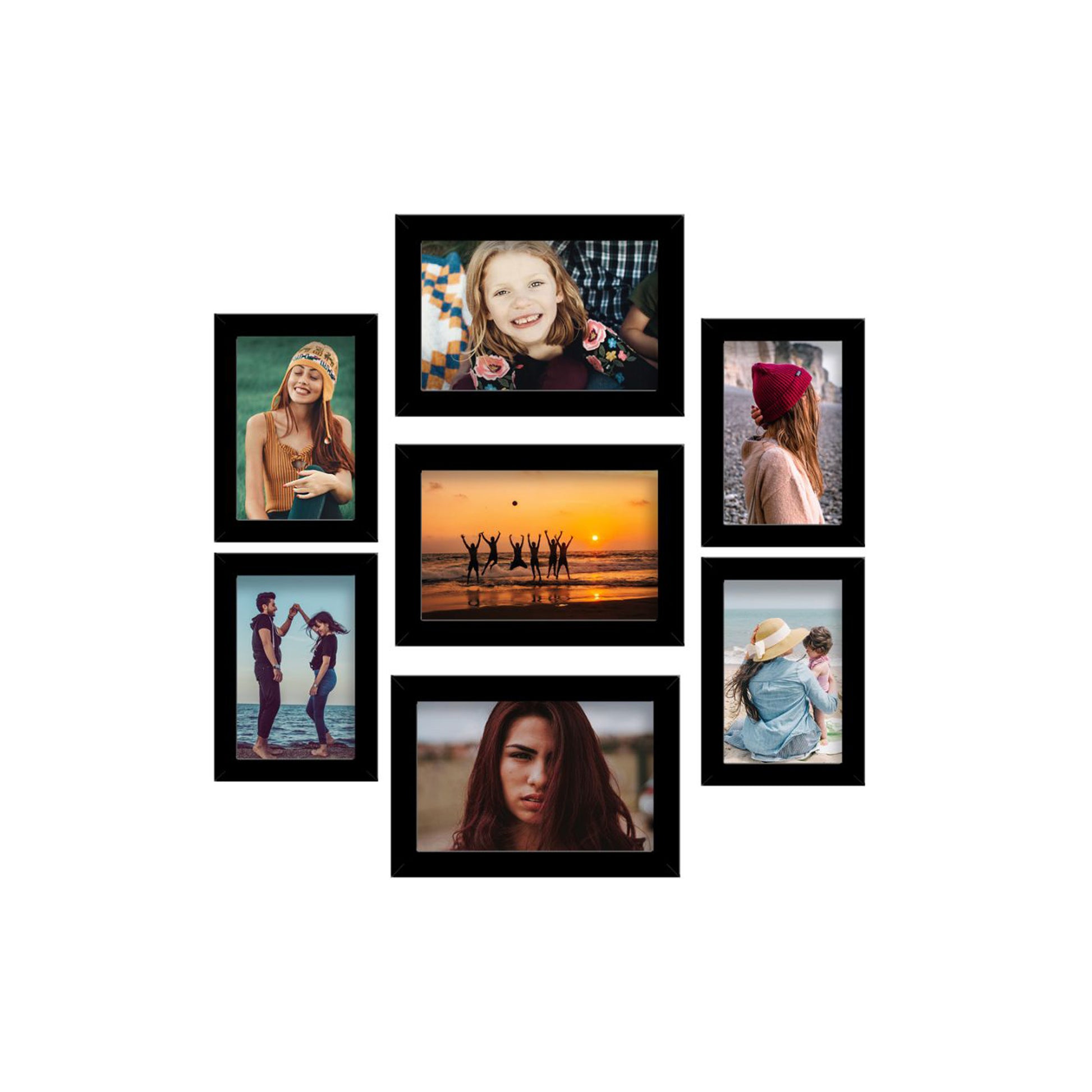 Premium Quality Photo Frame Collage Set of Seven