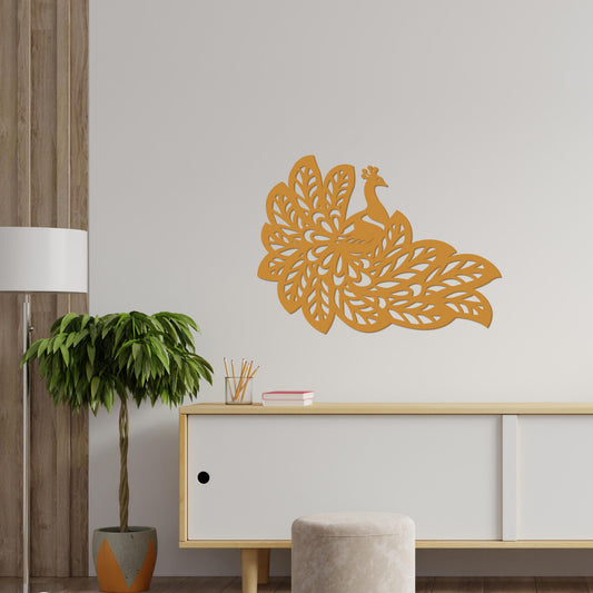 Premium Quality Wooden Wall Hanging of Beautiful Peacock