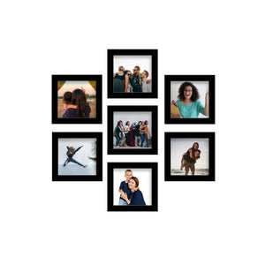 Premium Wall Hanging Square Photo Frame Set of Seven