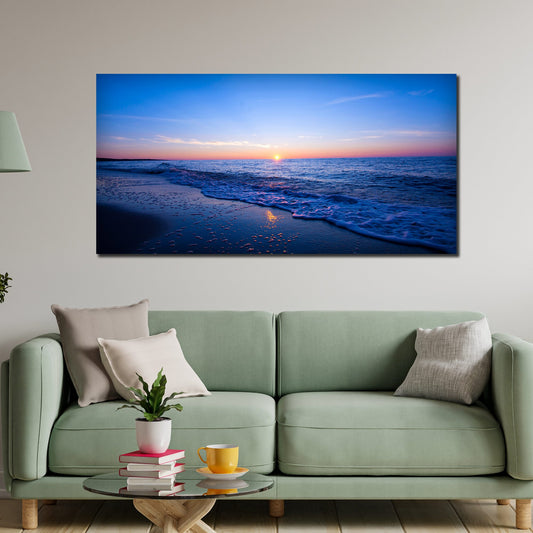 Sunset Sea Horizon Premium Canvas Wall Painting