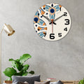 wall clock wooden frame