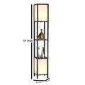  Wooden Two Sided Shelf Lamp For Living Room