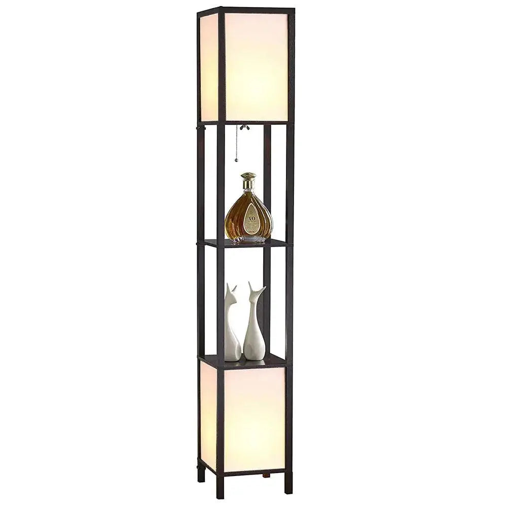 Beautiful Modern House Wooden Two Sided Shelf Lamp For Living Room, Bedroom