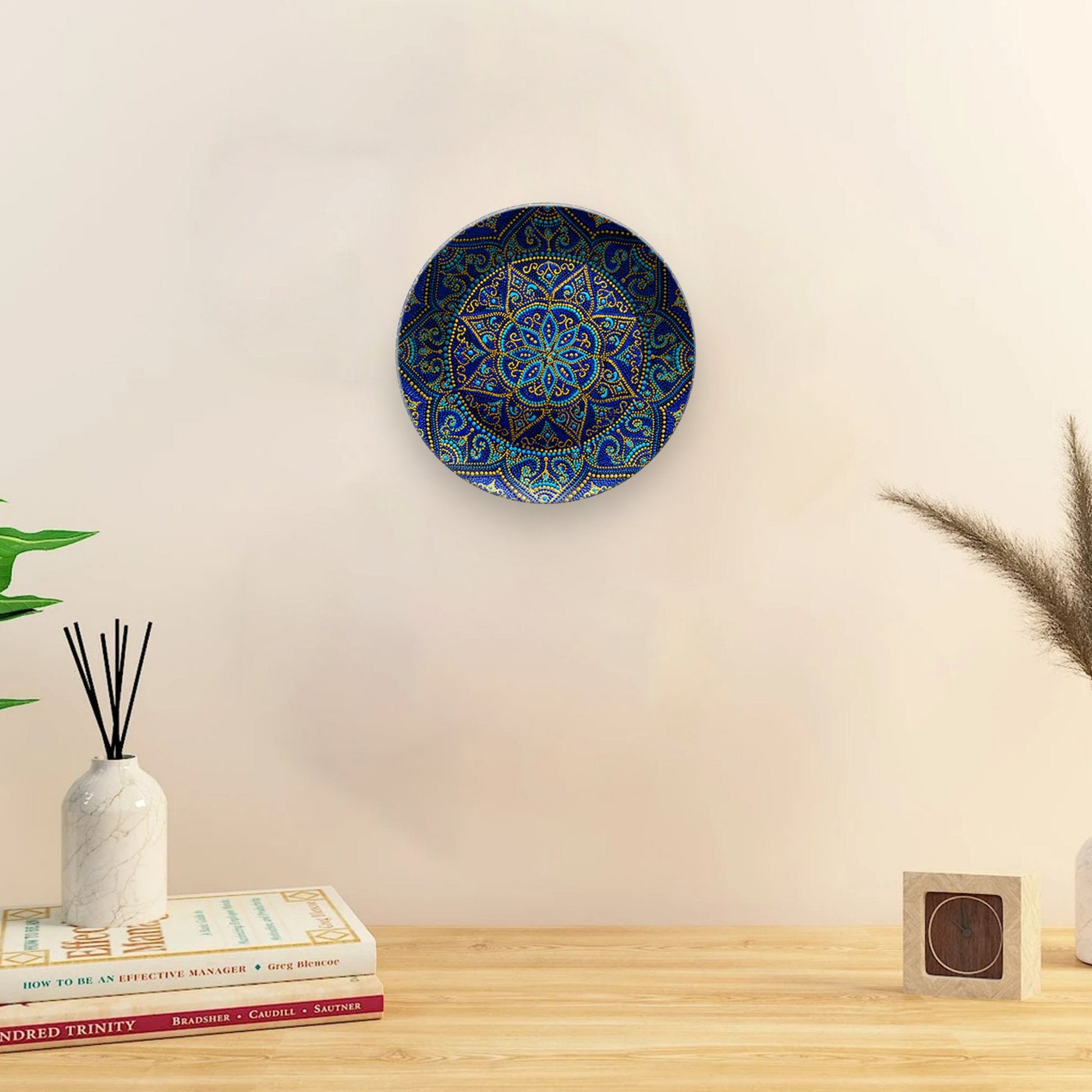 Dot Art Ceramic Hanging Wall Plate Painting