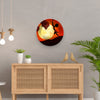  Hanging Wall Plate Painting of Girl Catching Bird Moon in Background
