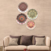 Mandala Pattern Design Premium 4 Pieces Ceramic Wall Plates Painting