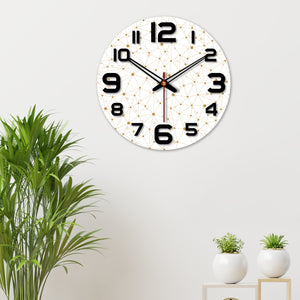 wooden silent wall clock