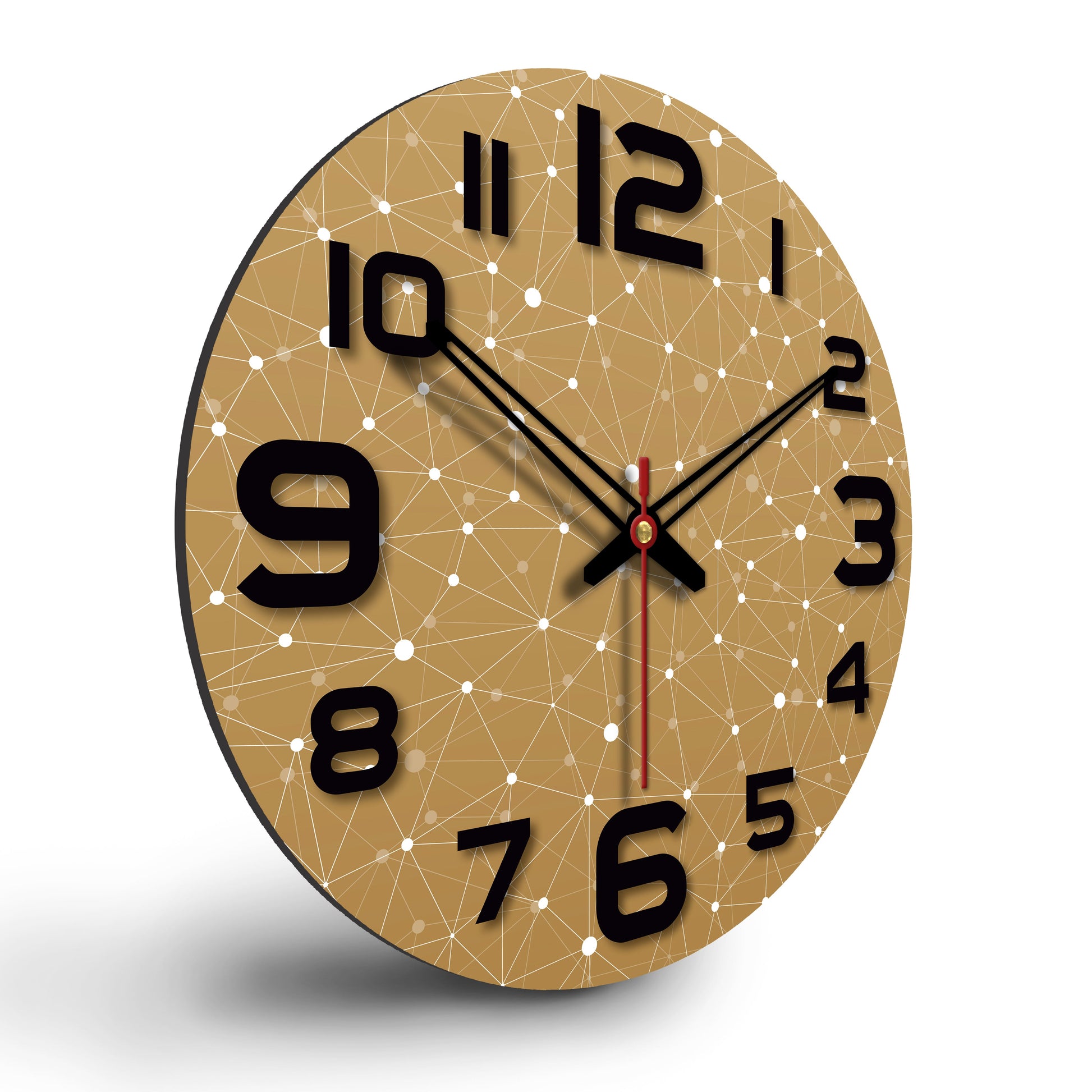 wooden silent wall clock