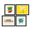 Work Hard Motivational Quotes Wall Hanging Frame Set of Four