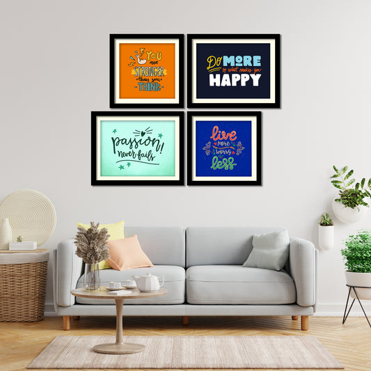 You are Stronger Quotes Wall Hanging Frame Set of Four