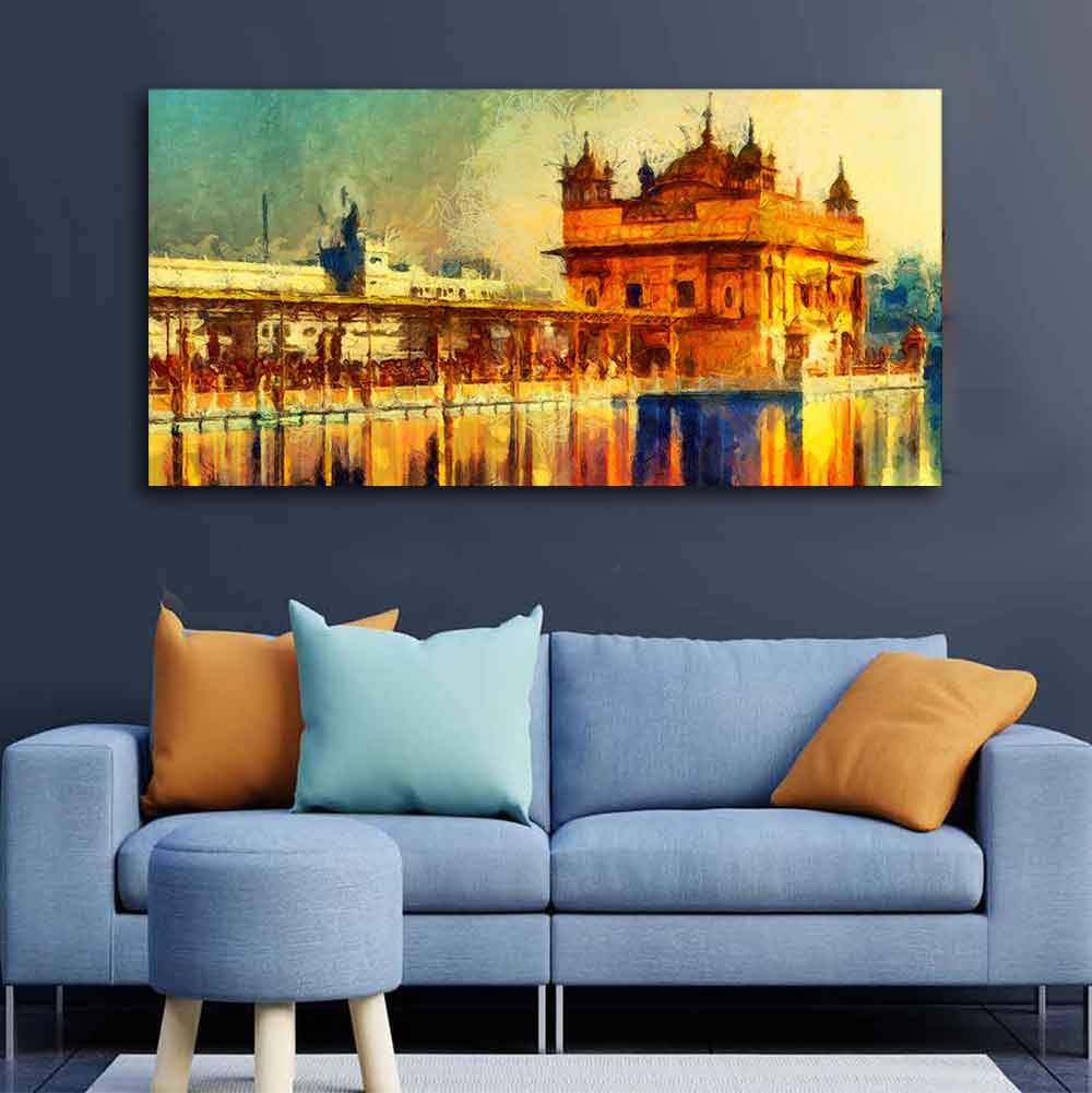 A Classic Wall Painting of Golden Temple