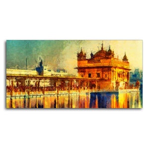 A Classic Wall Painting of Golden Temple