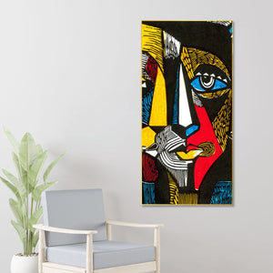 Abstract Faces Floating Canvas Wall Painting