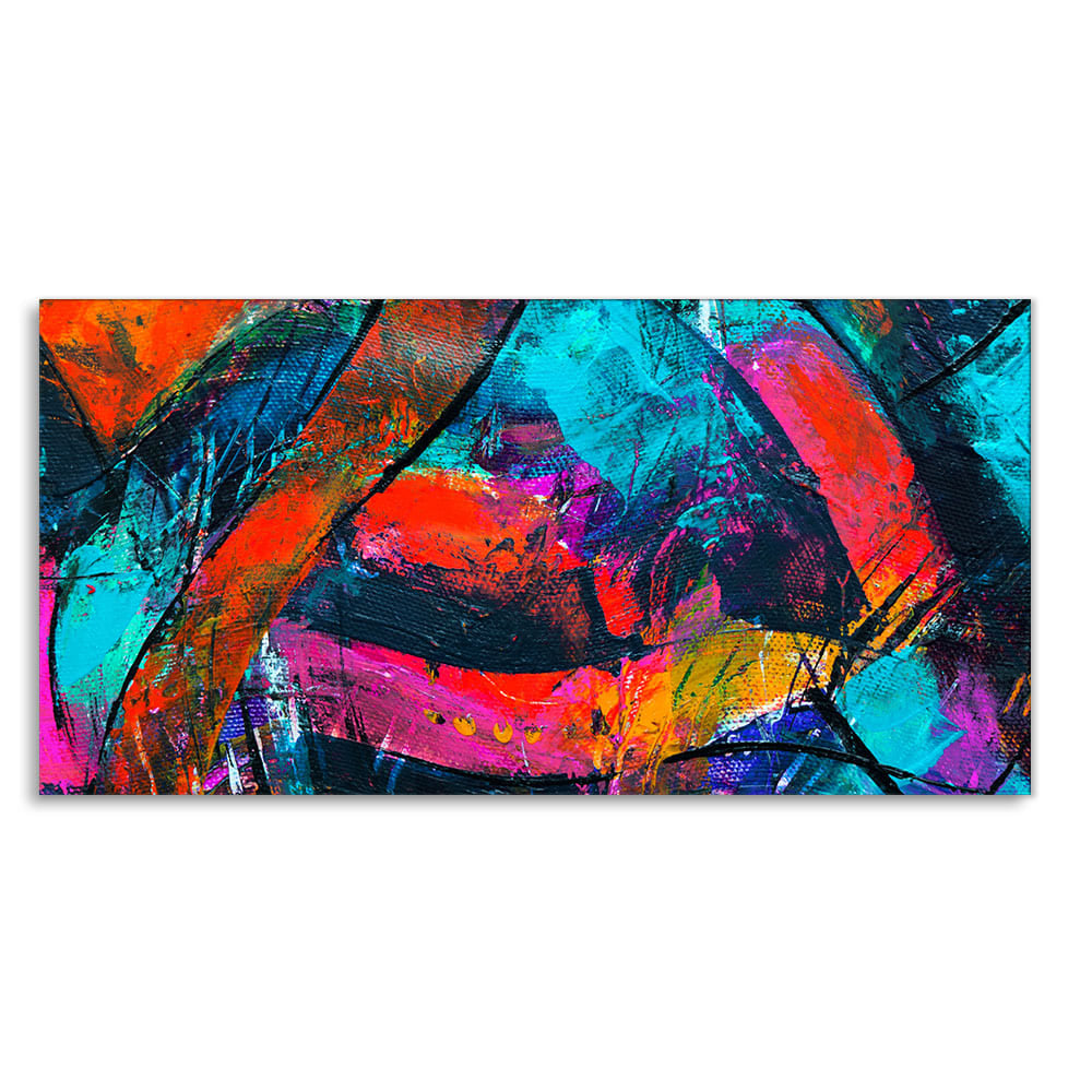 Abstract Acrylic Colorful Textured Design Premium Canvas Wall Painting