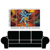 Abstract Art Lord Shiva Five Pieces Canvas Wall Painting