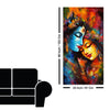 Abstract Art of Radha Krishna Canvas Wall Painting