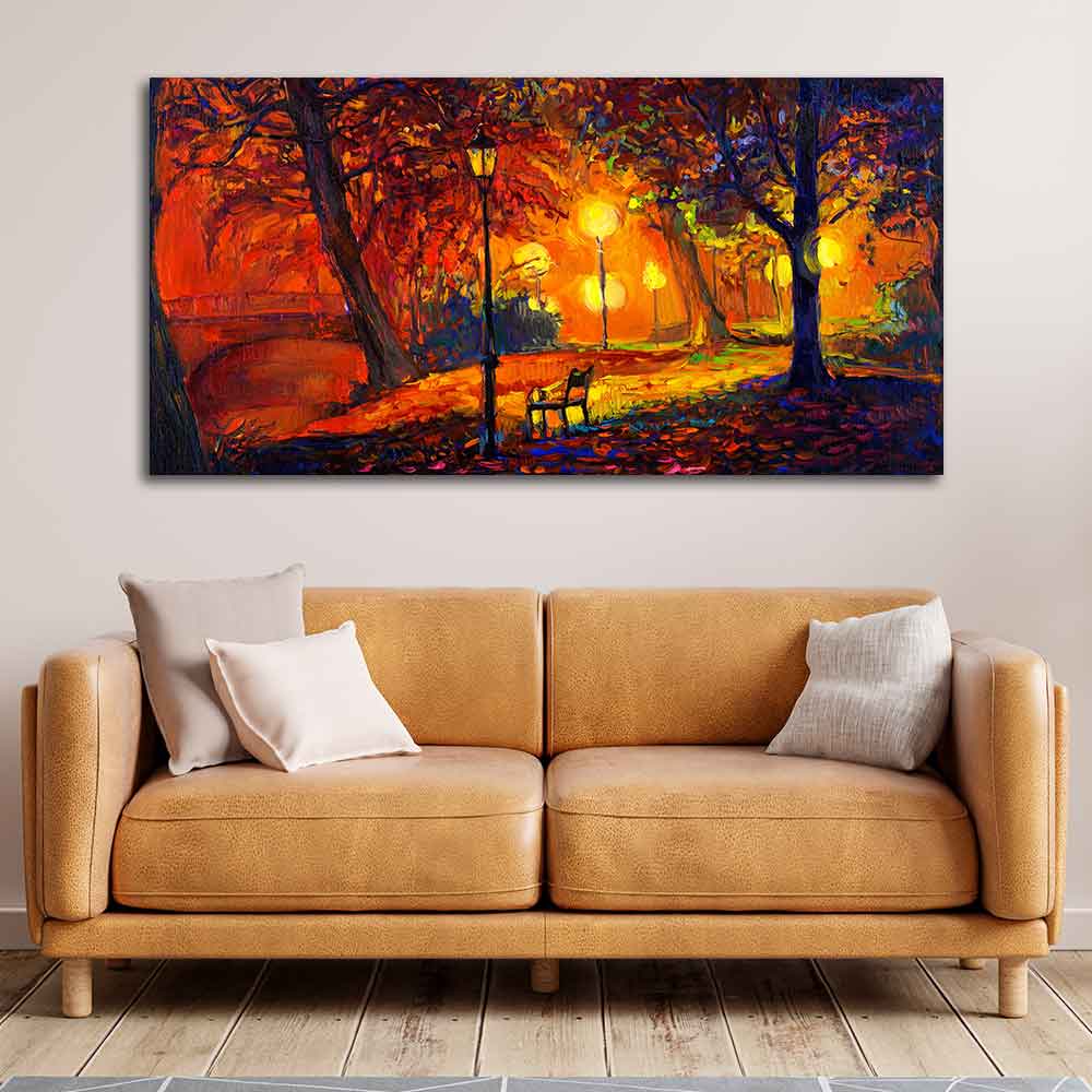 Abstract Art scenery of Park Wall Painting