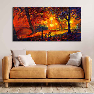 Abstract Art scenery of Park Wall Painting