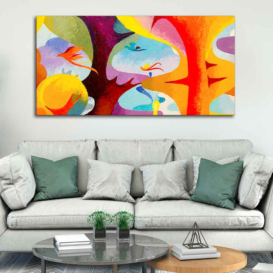 Abstract Bird Flying Premium Canvas Wall Painting