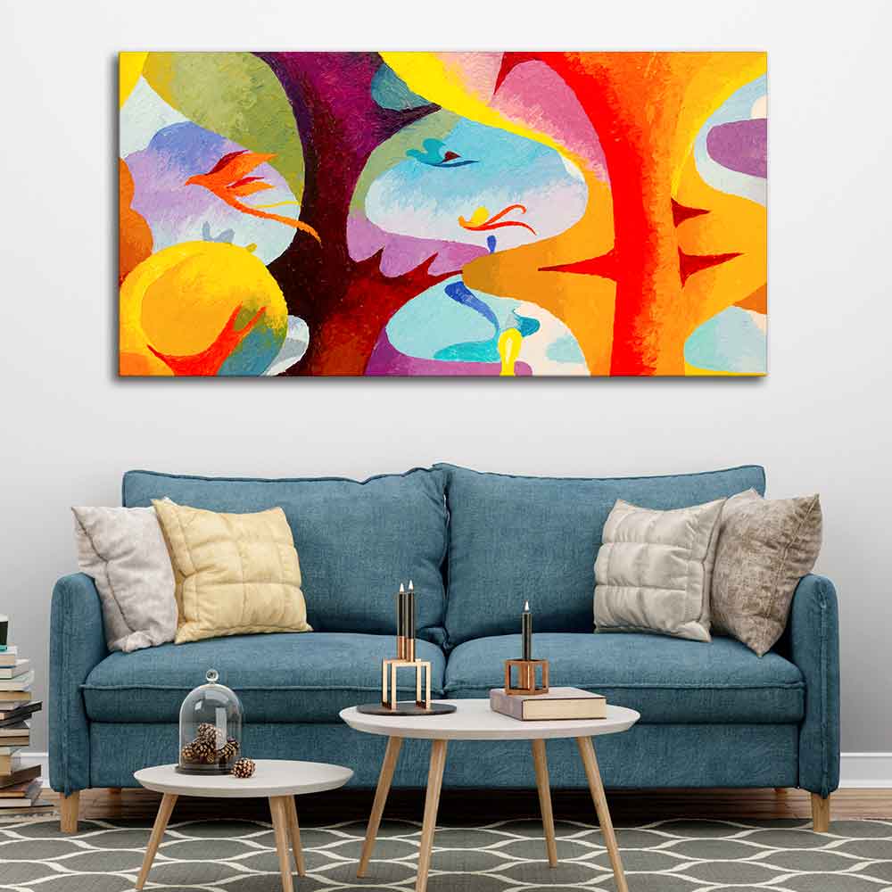 Abstract Bird Flying Premium Canvas Wall Painting