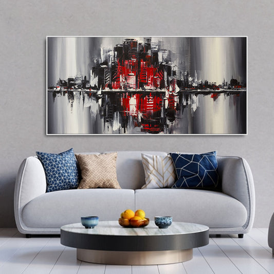 Abstract City Skyline Premium Wall Painting